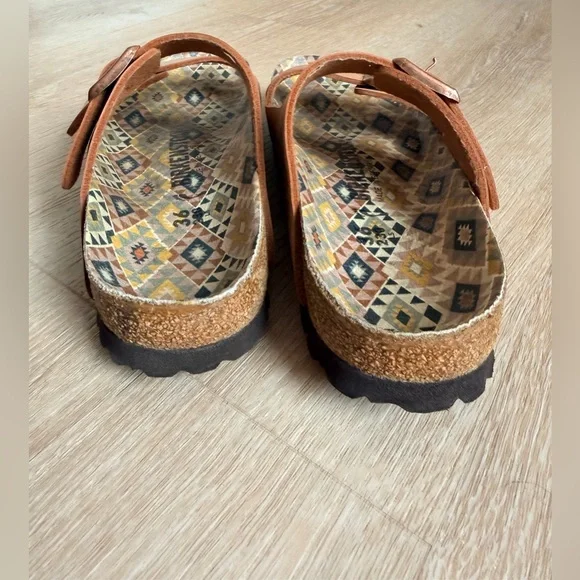 Birkenstock Arizona Vegan Birko-Flor Nubuck – Earthy Pecan Geo – Size 36 / 5–5.5 - Picture 8 of 9